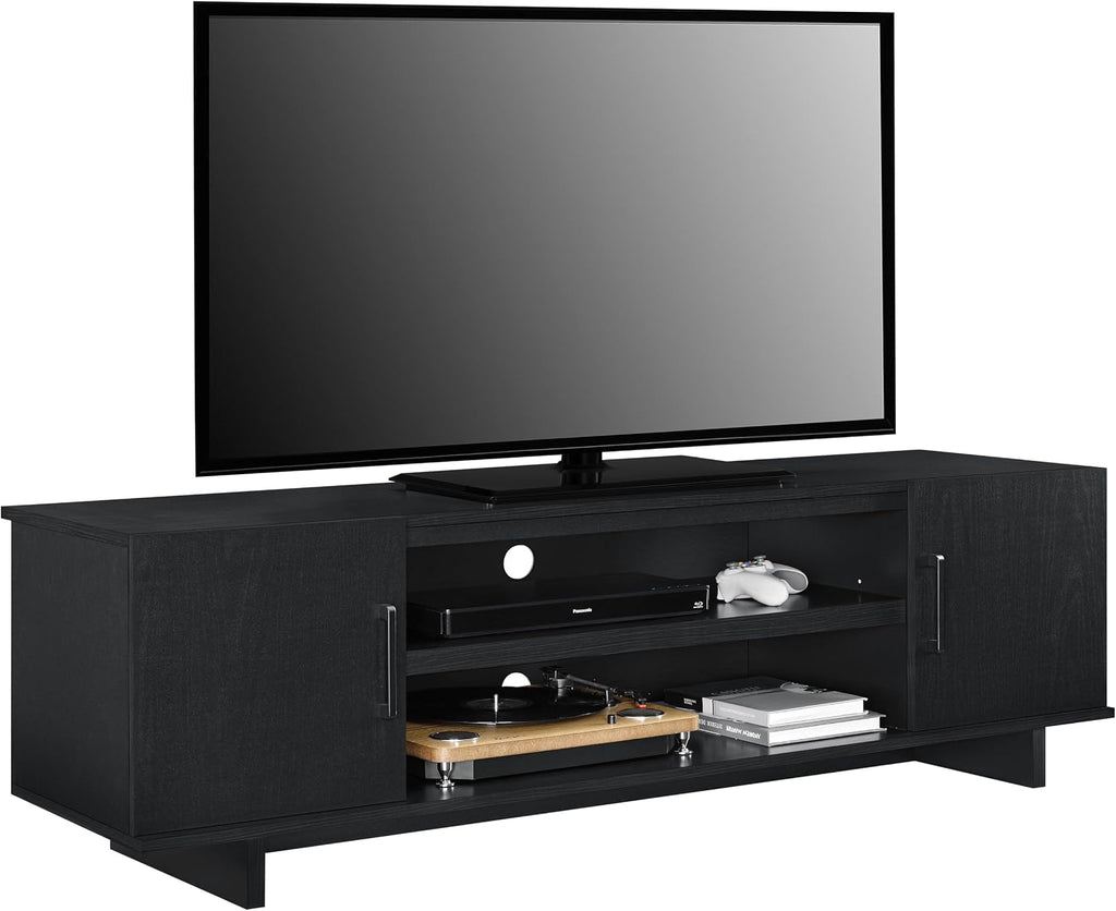 Ameriwood Home Southlander TV Stand for TVs up to 65', Black Oak