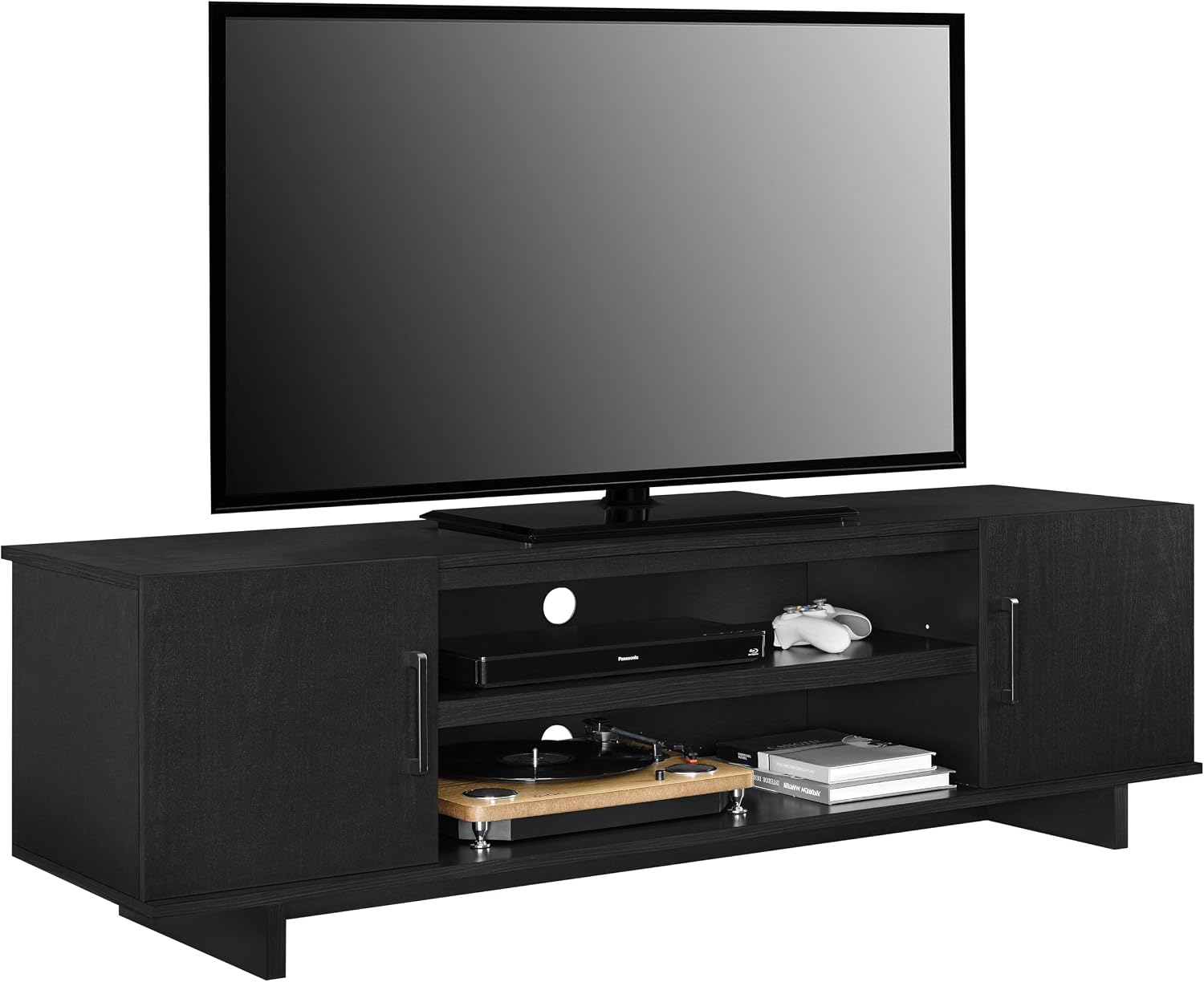 Ameriwood Home Southlander TV Stand for TVs up to 65', Black Oak