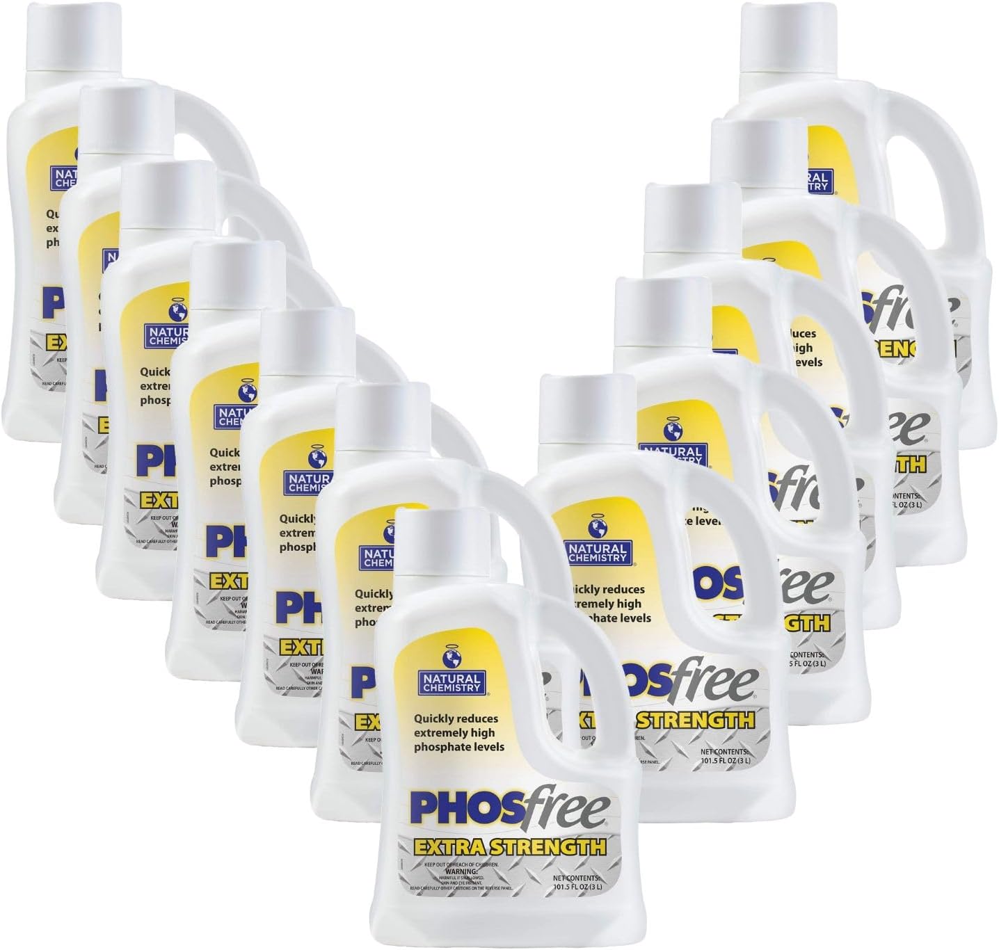 Natural Chemistry® Phosfree® Extra Strength, 3-Liter, Pack of 12, High Level Phosphate Removal, Maintains Low Phosphate Levels in Large Water Volumes