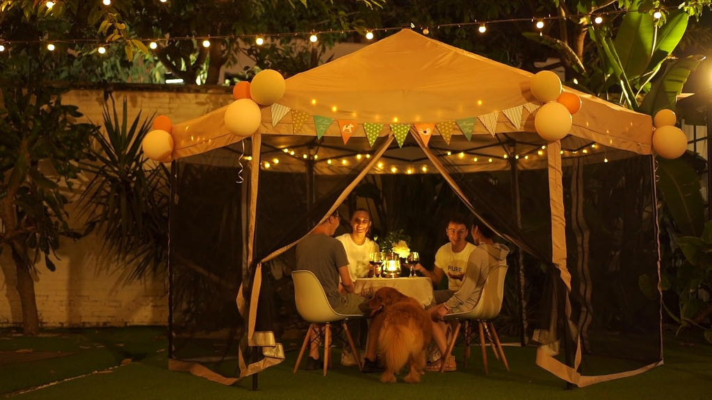 Quictent 13'x13' Pop up Screened Canopy Tent with Mosquito Netting, Portable Easy up Outdoor Screen House Shelter for Patio, Camping and Picnic, Includes Wheeled Carry Bag