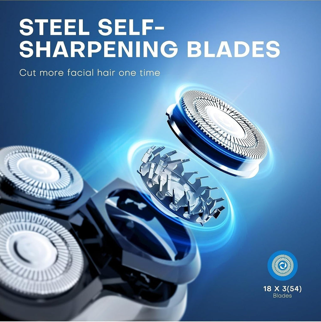Electric Shavers for Men, Electric Shaver for Men Rechargeable Shaving Mashine Waterproof Men's Electric Razor Beard Trimmer USB Fast Charge