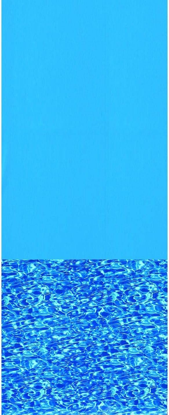 In The Swim 18' Round 20 Mil Overlap Pool Liner for Above Ground Swimming Pools - Solid Blue Design - 48/52 Inch Wall Height