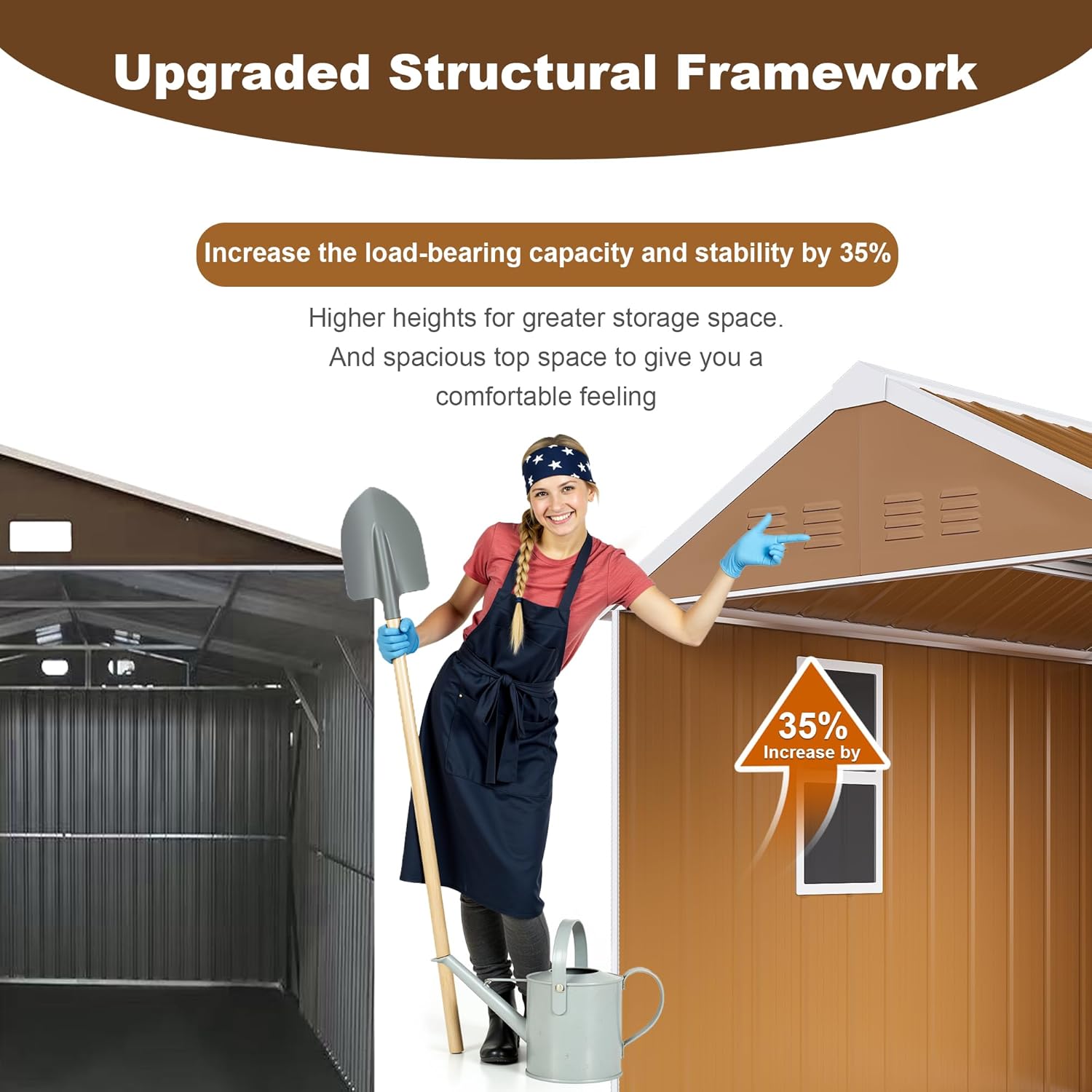 Leavader 6x4 FT Metal Storage Shed, Heavy-Duty Outdoor Matel Tool Shed with Windows, Lockable Door&Ventilation - Weatherproof Outdoor Garden Shed for Backyard, Lawn, Tool Organization