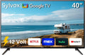 SYLVOX 40-Inch RV TV, 12 Volt Smart TV with Google OS, 178° Wide Viewing, HDMI/USB Ports, AC/DC Power, Voltage Protection for Camper, Motorhome and RV Use