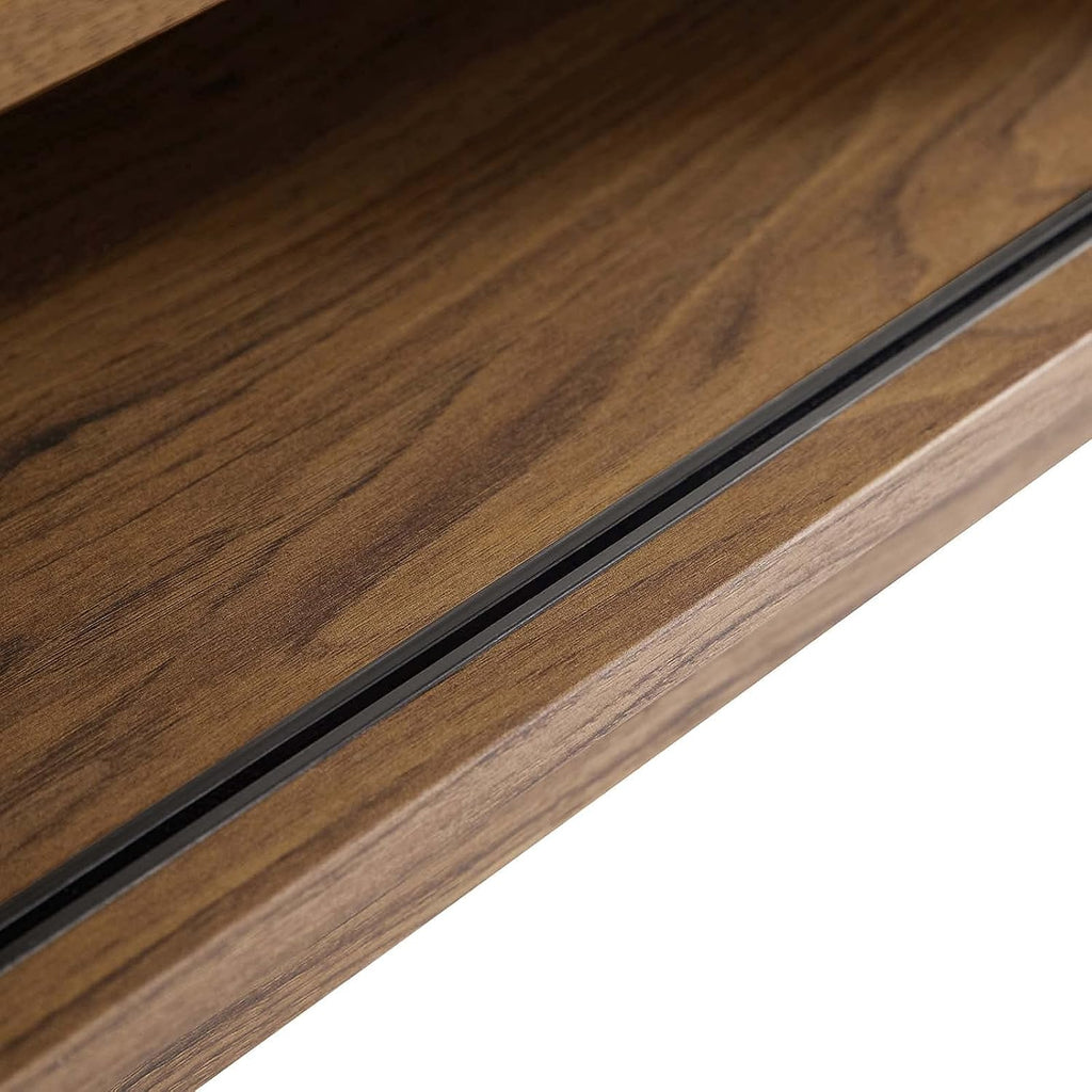 Modway Render 46' Mid-Century Modern Low Profile Media Console TV Stand, 46 Inch, Walnut