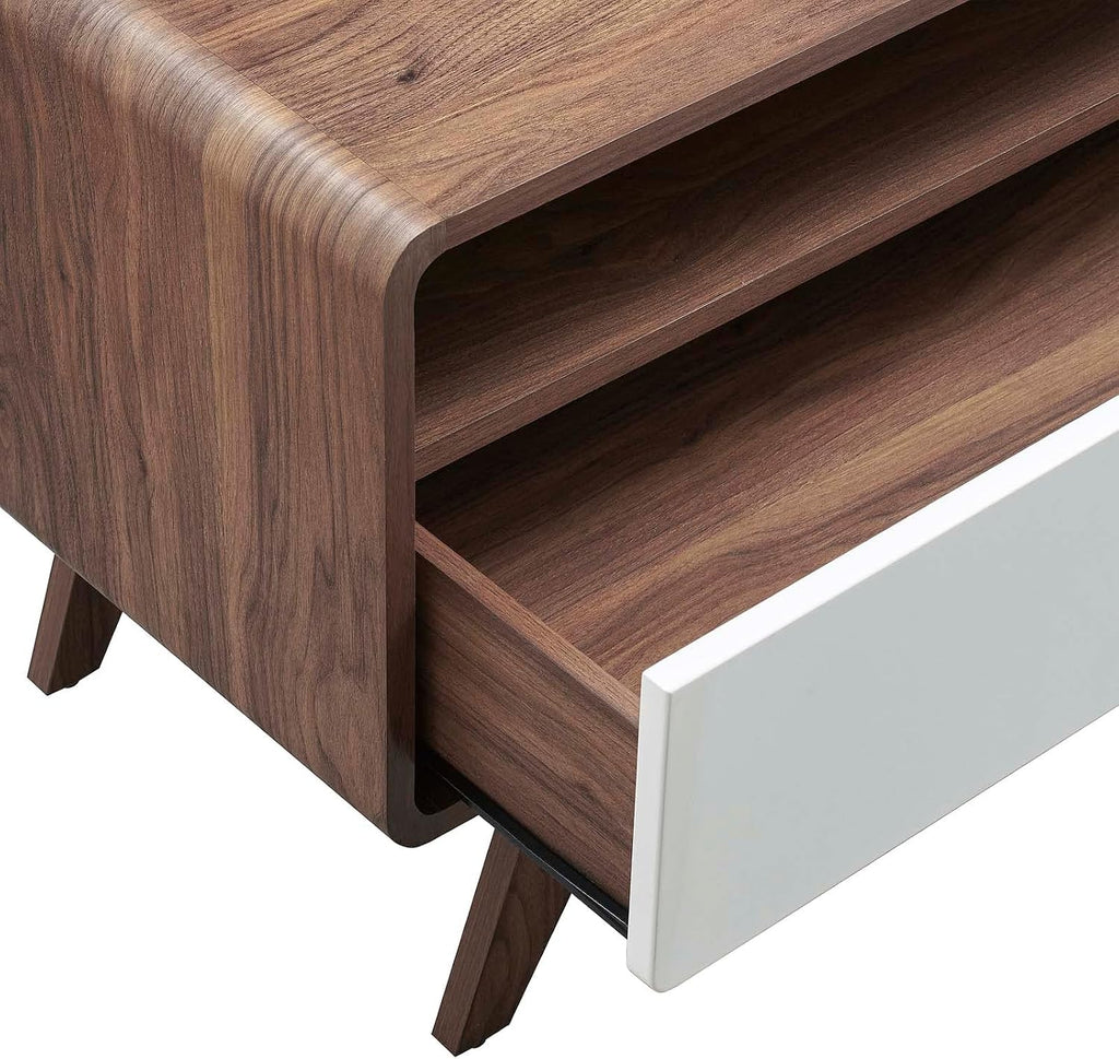 Modway Transmit Entertainment-Stands, 60 Inch, Walnut White