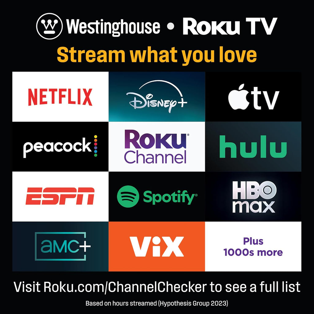 Westinghouse Roku TV - 43 Inch Smart TV, FHD QLED Television w/Dolby Digital+, Wi-Fi & Mobile App Connectivity, Flat Screen, Bluetooth, Compatible w/Apple AirPlay, Alexa, & Google Assistant