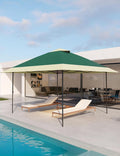 KYBOLT 13x13 Pop Up Gazebo Outdoor Canopy Shelter with 4 Stanbags, 8 Stakes Instant Gazebo Tent for Lawn, Garden, Backyard Deck (Olive Green + Taupe)