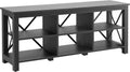 Henn&Hart Rectangular TV Stand for TV's up to 65' in Charcoal Gray, TV Stands for the Living Room