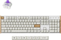 Keychron K10 HE QMK Wireless Gaming Custom Mechanical Keyboard, 2.4 GHz/Bluetooth/Wired Full-Size Hot-Swappable Programmable RGB Backlit Gateron Magnetic Switches for Mac Windows, Wood Frame-White