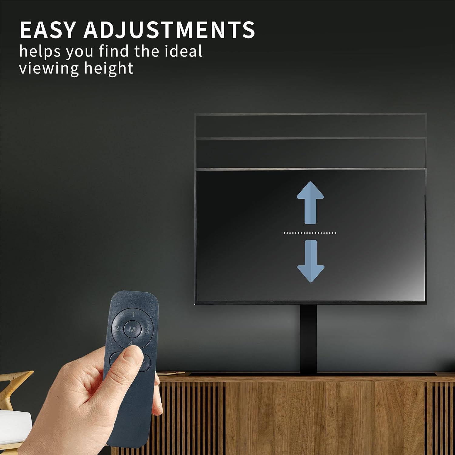 VIVO Motorized TV Stand for 32 to 65 inch Screens, Vertical Lift Television Stand with Remote Control, Compact TV Mount Bracket, MOUNT-E-UP65A