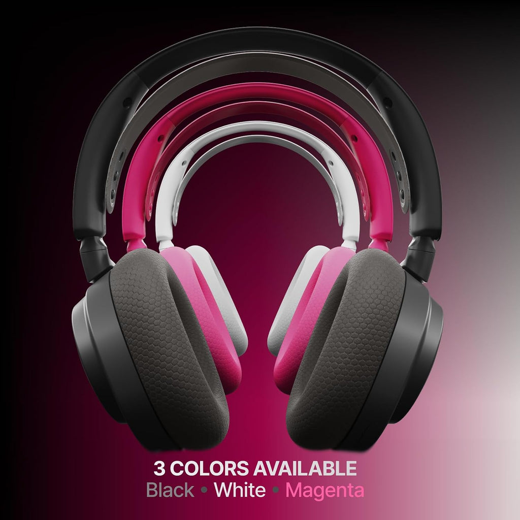 SteelSeries Arctis Nova 7P Wireless Gen 2 Gaming Headset - Real-Time App Control, 50+ HR Play, Neodymium Magnetic Drivers, Mix 2.4GHz/Bluetooth, PS5, PS4, PC, Switch 1/2, Mobile - Magenta