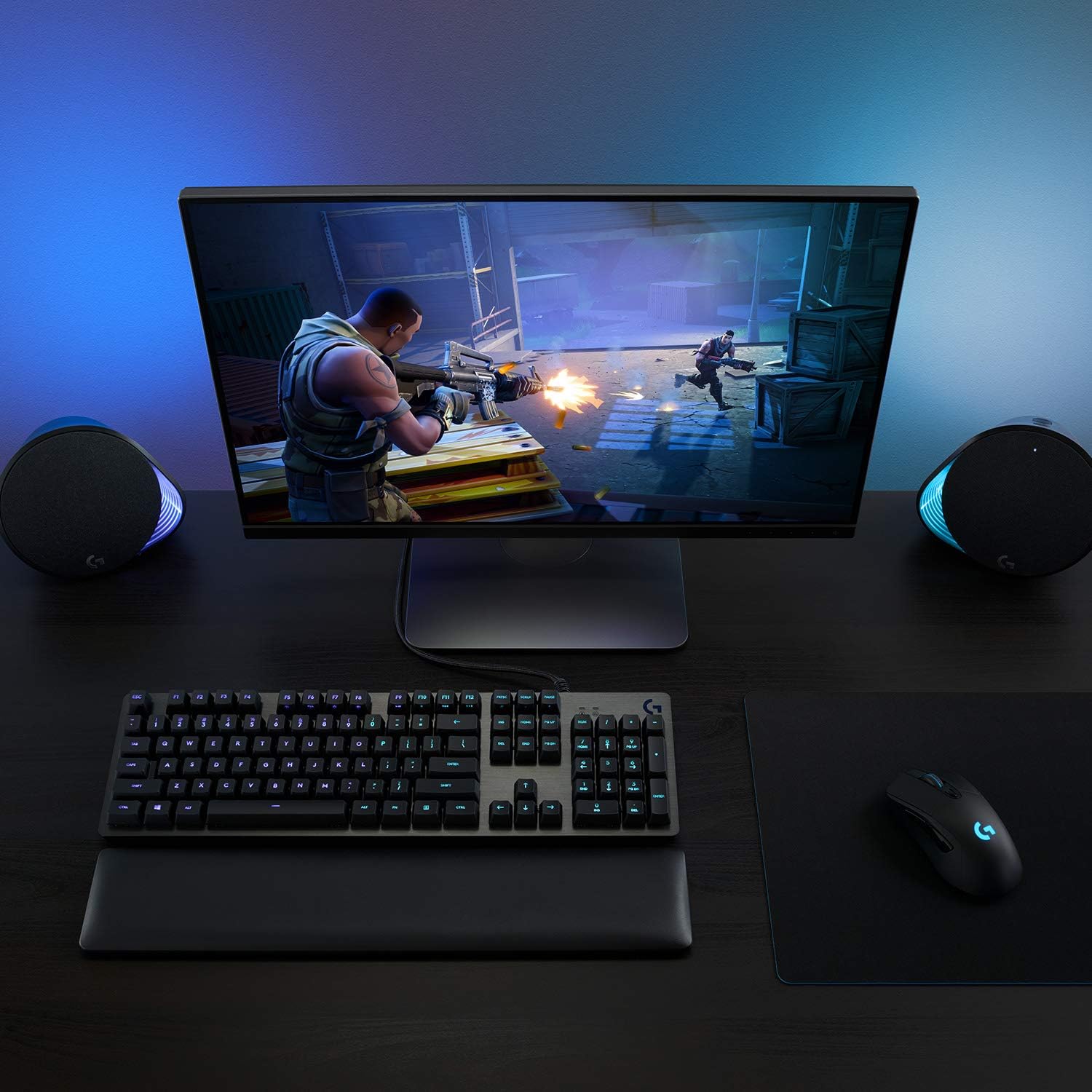 Logitech G703 Lightspeed Wireless Gaming Mouse | Hero Sensor, 25k DPI, 6 Programmable Buttons, RGB Lighting, Rubber Grip, Adjustable Weight, PC/Mac | with Signature Series Charging Dock