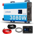 3080W Pure Sine Wave Power Inverter - 30dB Ultra Quiet, 9000W Surge, Game-Changing Design | 12V to 120V AC Converter for Home, RV, Camping, Off-Grid & Outdoor Adventures