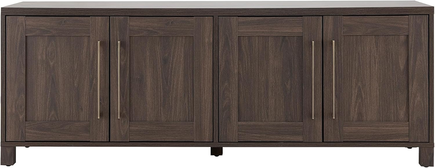 Henn&Hart Rectangular TV Stand for TV's up to 80' in Alder Brown, TV Stands for the Living Room