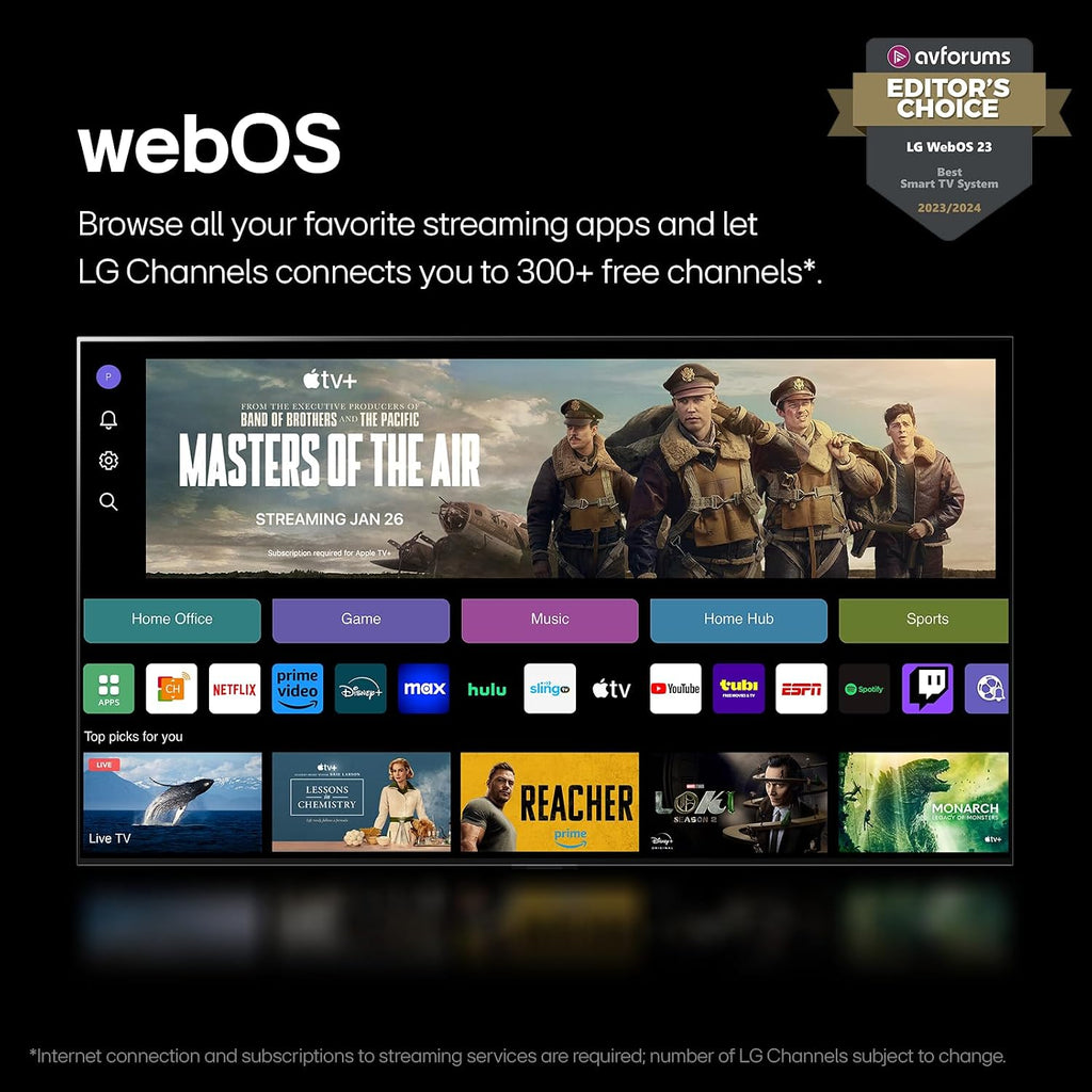LG 55-Inch Class OLED evo G4 Series Smart TV 4K Processor Flat Screen with Magic Remote AI-Powered with Alexa Built-in (OLED55G4SUB, 2024)