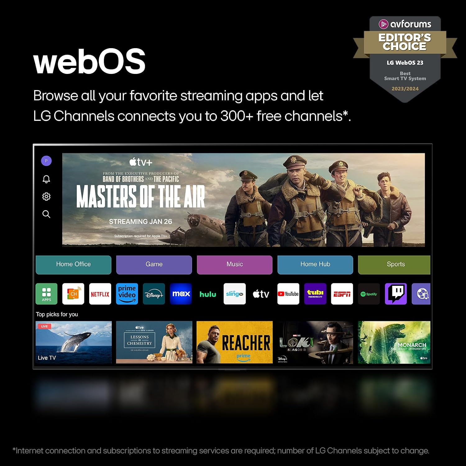 LG 55-Inch Class OLED evo G4 Series Smart TV 4K Processor Flat Screen with Magic Remote AI-Powered with Alexa Built-in (OLED55G4SUB, 2024)