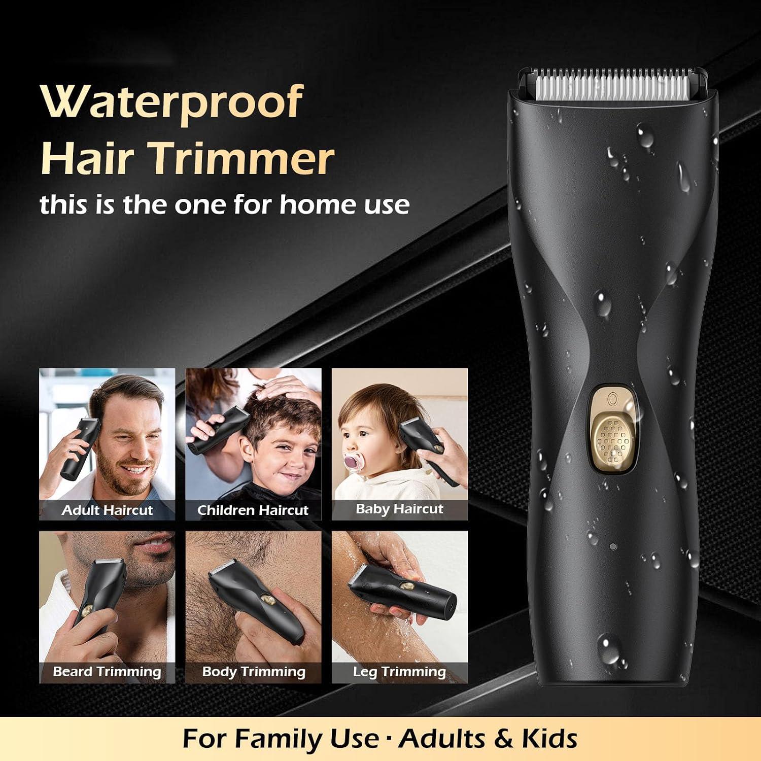 Electric Body Hair Grommer for Men: Cordless Ball Shaver with Ceramic Blade Waterproof Pubic Trimmer Manscaping Rechargeable Wet/Dry Grooming Use for Chest Groin Legs Armpits Travel