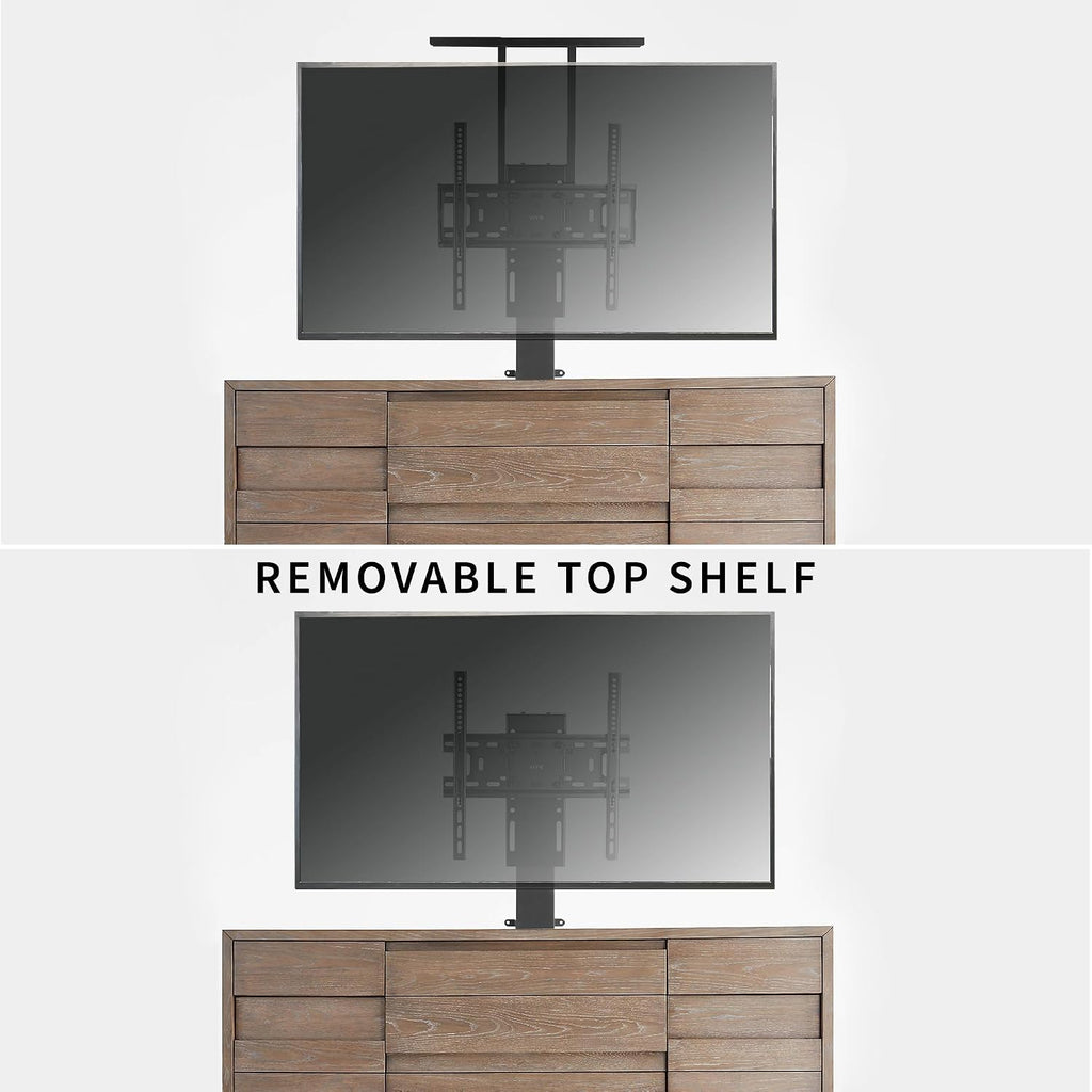 VIVO Motorized TV Stand for 32 to 55 inch Screens, Vertical Lift Television Stand with Remote Control and Tuya Smart App Compatibility, Compact TV Mount Bracket, MOUNT-E-UP55P