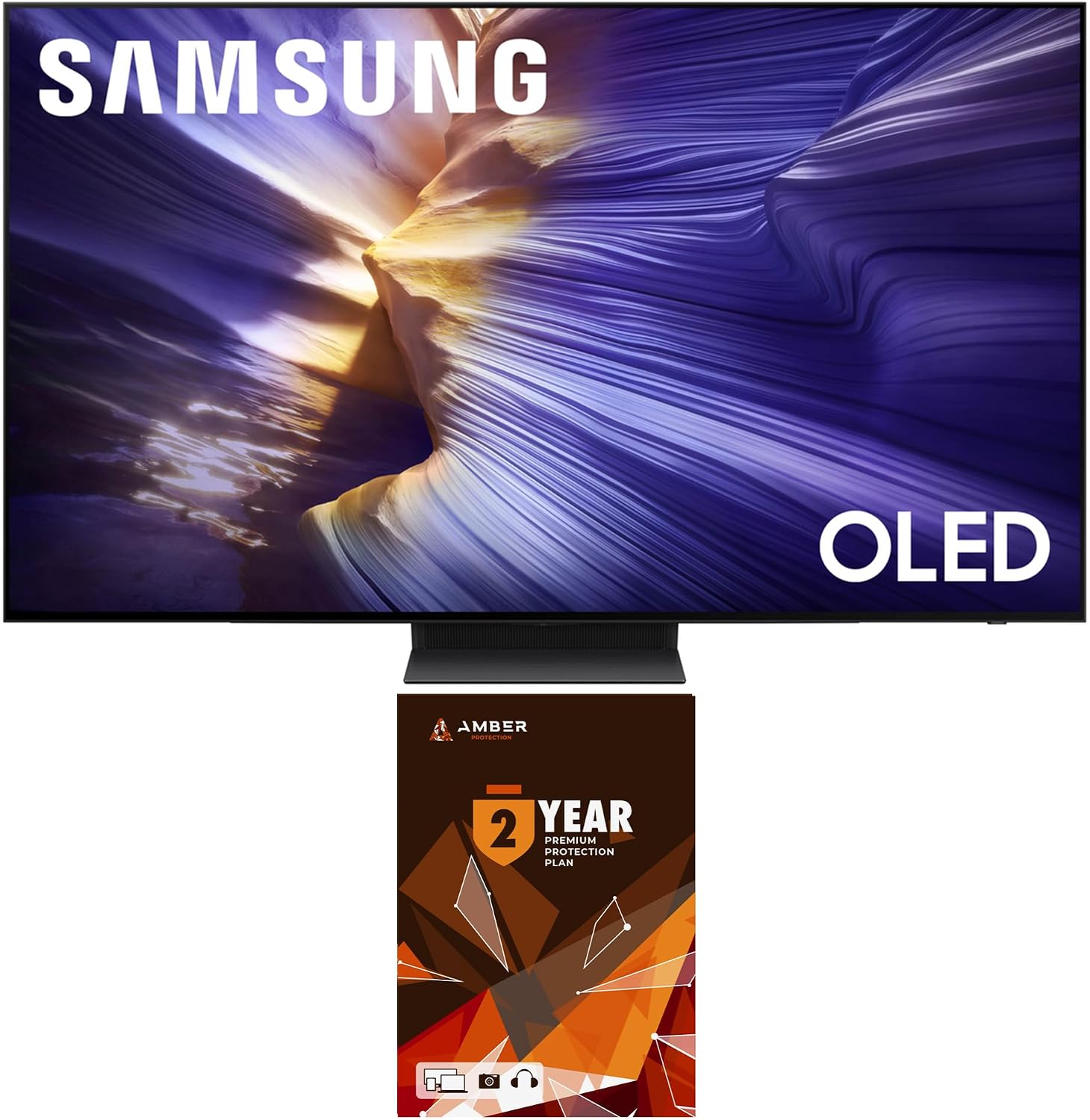 Samsung QN83S90FAEXZA 83 Inch 4K OLED Smart TV with Dolby Atmos and 2 Year Amber Protection Plan (2025)