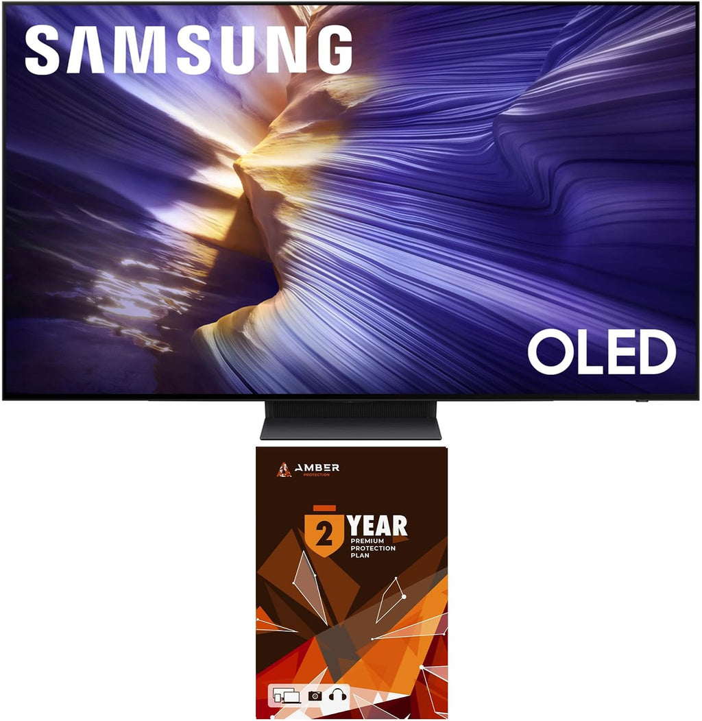 Samsung QN77S90FAFXZA 77 Inch 4K OLED Smart TV with Dolby Atmos and 2 Year Amber Protection Plan (2025)