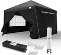 Pop up Canopy Tent - 10x10ft Outdoor Tent with Window and Removable Side Wall Door, Waterproof Camping Awning Gazebo-Tent for Outdoor, with Wheeled Storage Box
