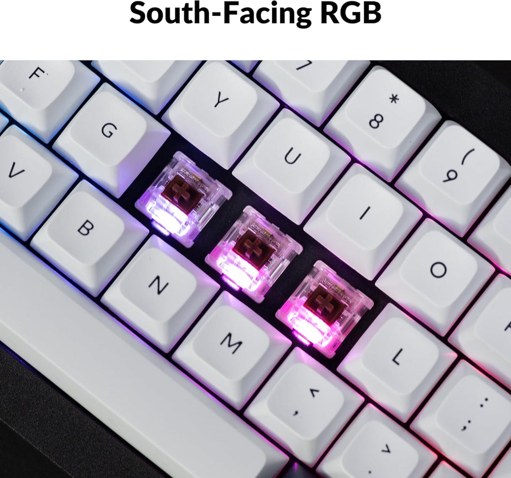 Keychron Q2 Max Wireless Custom Mechanical Gaming Keyboard, QMK/VIA Programmable Knob 2.4 GHz/Bluetooth 5.1/Wired, 65% Compact RGB Hot-Swap with Gateron Brown Switch for Mac Windows Linux - Black