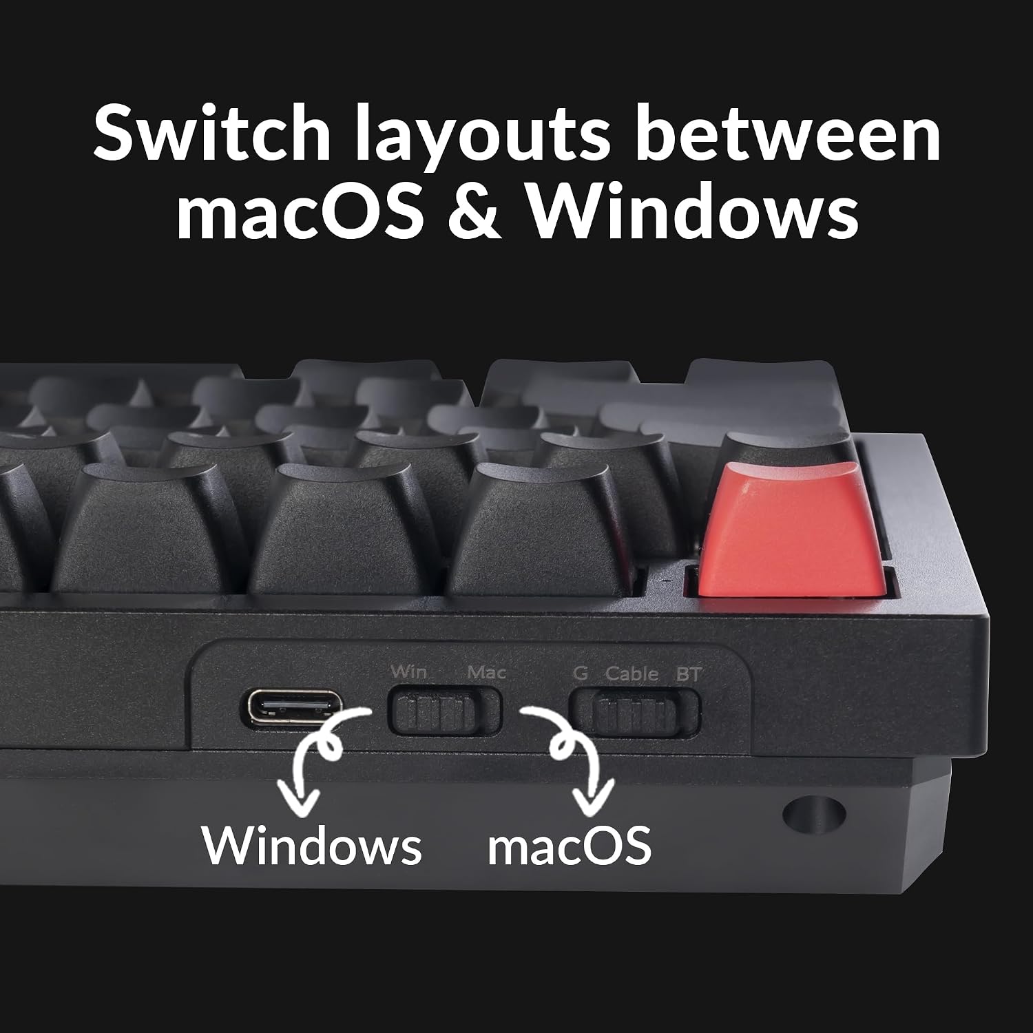 Keychron Q6 Max QMK/LUANCHER Wireless Bluetooth/2.4GHz/USB-C Wired Custom Mechanical Keyboard, Full Size Programmable Knob RGB Backlit Hot-Swappable Gateron Banana Switch for Mac Windows Linux - Black