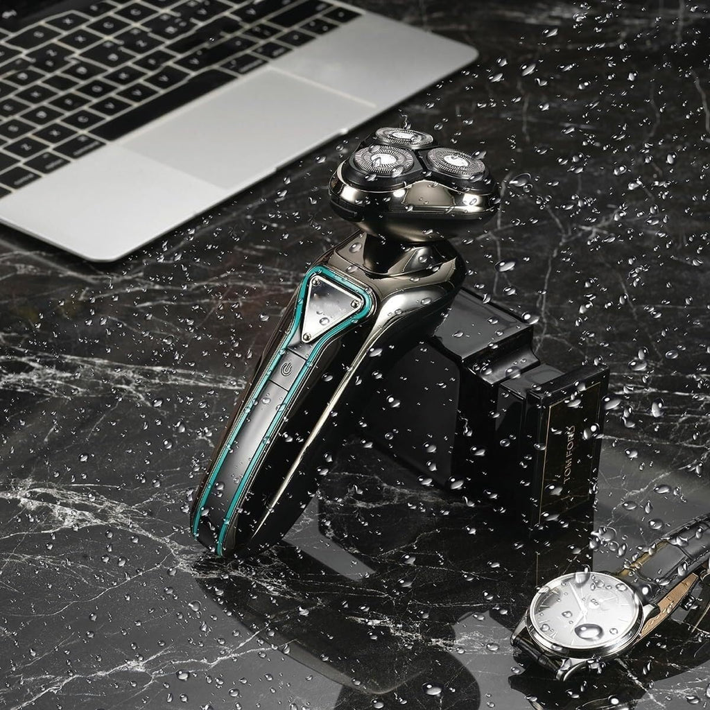 Electric Shavers for Men, Wet Dry Waterproof Electric Shaver for Men Wet Dry Beard Electric Razor Facial Shaving Machine Rechargeable LCD