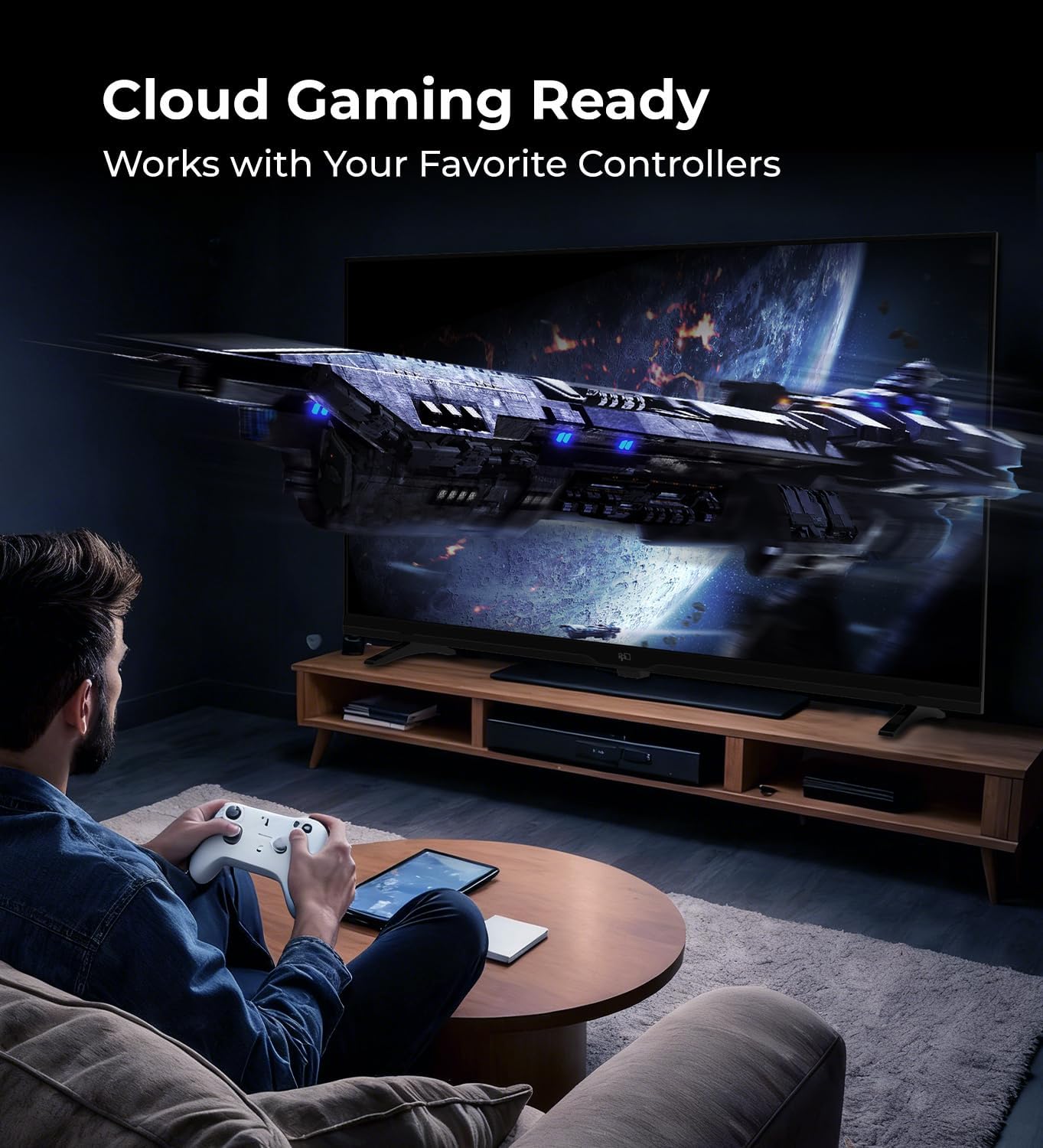 FPD Smart TV 32 Inch, Television Compatible with Samsung TV Plus Powered by Tizen OS, 720p HD TV with Dolby Audio, HDR 10, SmartThings, Miracast, Gaming Hub, Voice Remote Flat Screen TV (AT32-P1)