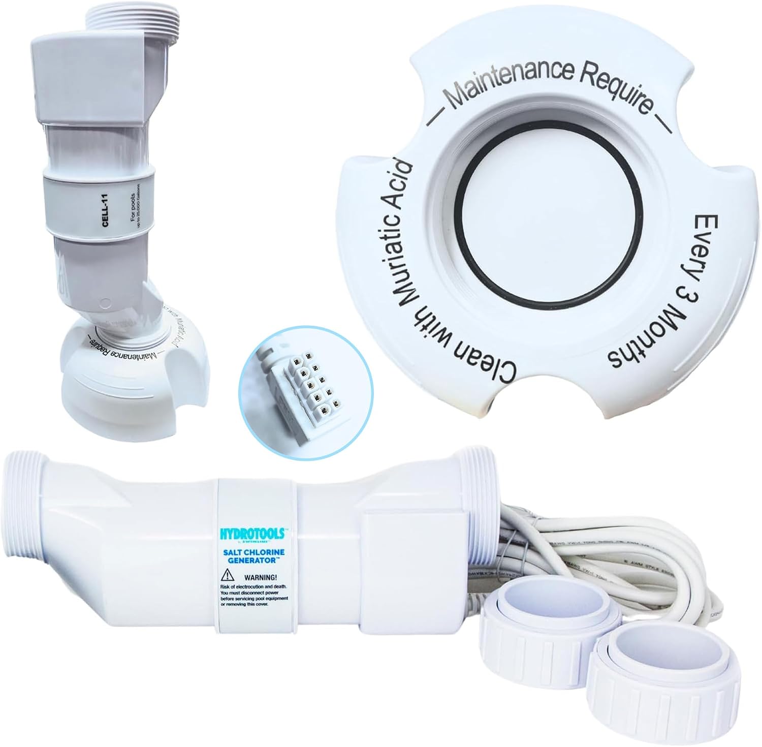 SWIMLINE HYDROTOOLS Pool Salt Replacement Cell For Water Chlorinator Systems For Pools Up To 40,000 Gallons | 13 XL Titanium Plates, Hayward Compatible, Easy Install Above & Inground Pool Generators