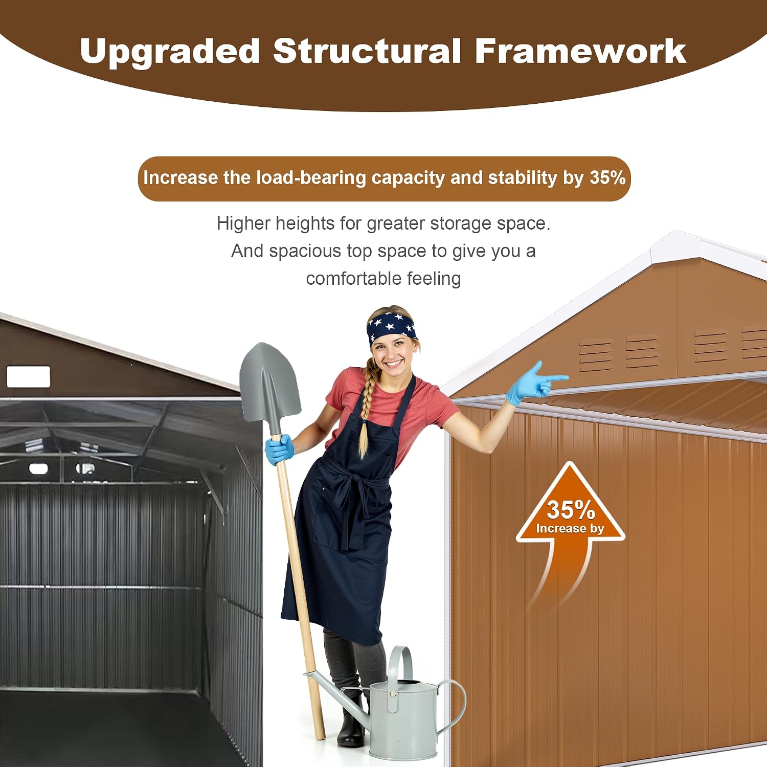 Leavader 12x8 FT Metal Storage Shed, Heavy-Duty Outdoor Matel Tool Shed with Windows, Lockable Door&Ventilation - Weatherproof Outdoor Garden Shed for Backyard, Lawn, Tool Organization