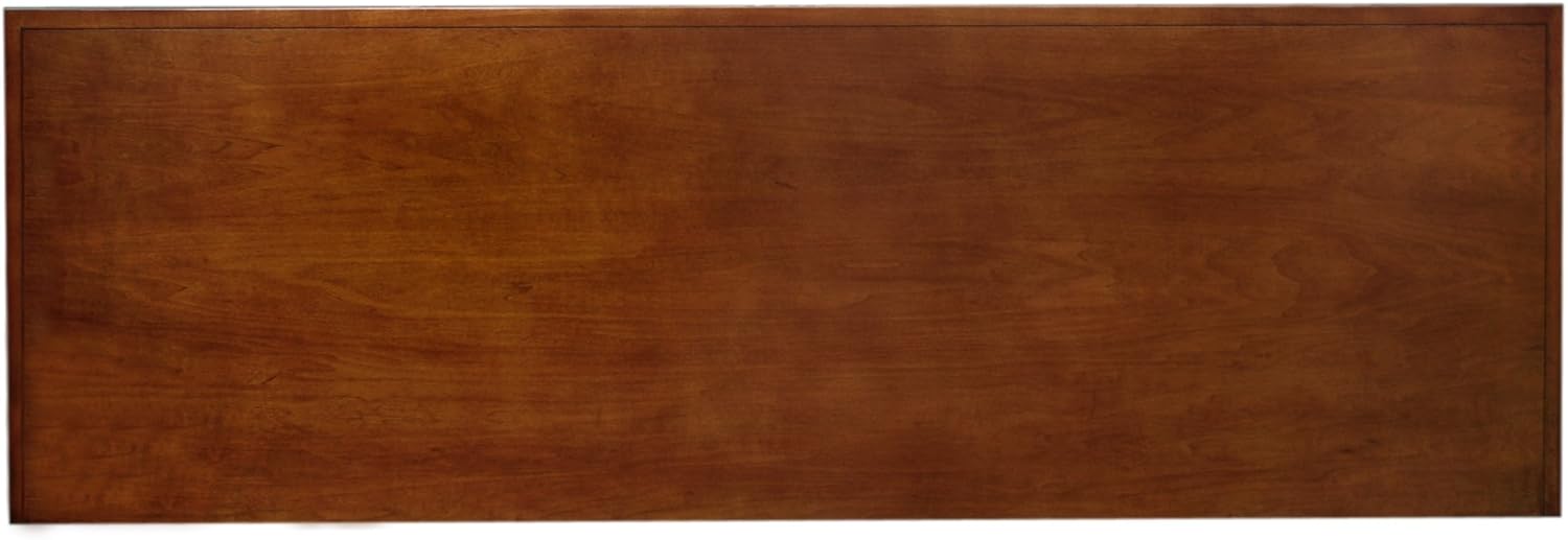 Leick Home 87360 TV Stand with Enclosed Storage For 65' TV's, Westwood Brown Cherry