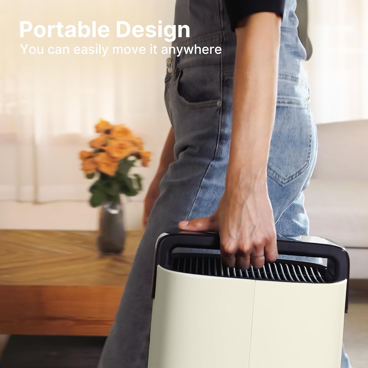Air Purifiers for Home Large Room Up to 3600 Ft² with PM 2.5 Air Laser Sensor, HEPA 4-in-1 Filter for Airborne Particles, Sleep Mode for Allergies, Pet Hair in Bedroom, MR7566-WF, Ivory, 1Pack+3Modes