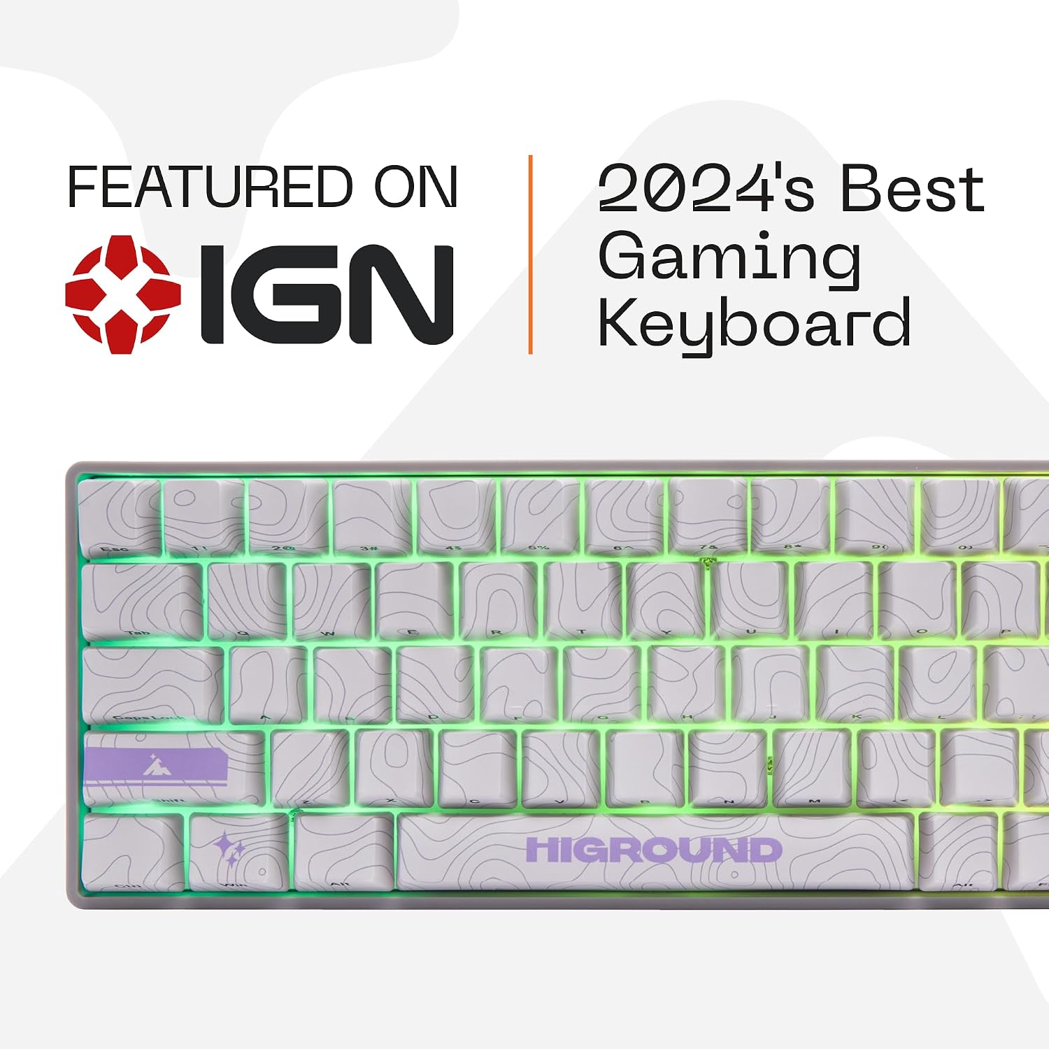 Higround Basecamp 65HE RETROSUPER Keyboard, 65% Mechanical USB Wired PC Gaming Keyboard with Gateron KS-37 Magnetic Switches, Programable RGB, Hot-Swappable, Deep Thock Creamy Sounding, Pre-lubed