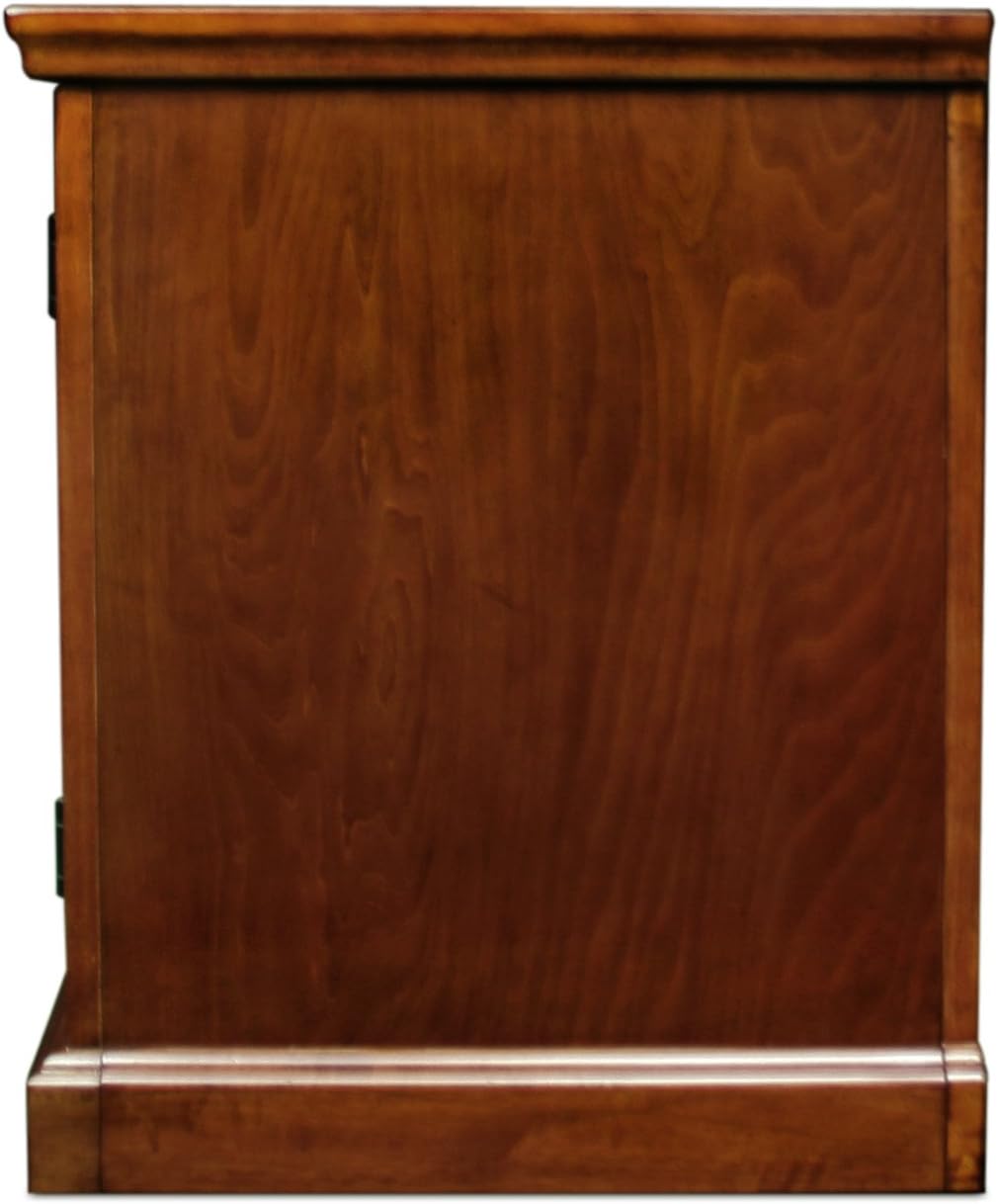 Leick Home 87360 TV Stand with Enclosed Storage For 65' TV's, Westwood Brown Cherry