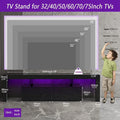 Black TV Stand, 60 65 70 75 inch Wood TV Stand, High Glossy Entertainment Center with Large Drawers＆Glass Display Shelf, LED Modern Media Gaming Cabinet TV Console for Livingroom, Bedroom