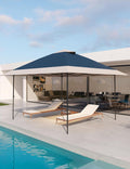 KYBOLT 13x13 Pop Up Gazebo Outdoor Canopy Shelter with 4 Stanbags, 8 Stakes Instant Gazebo Tent for Lawn, Garden, Backyard Deck (Navy Blue + Taupe)