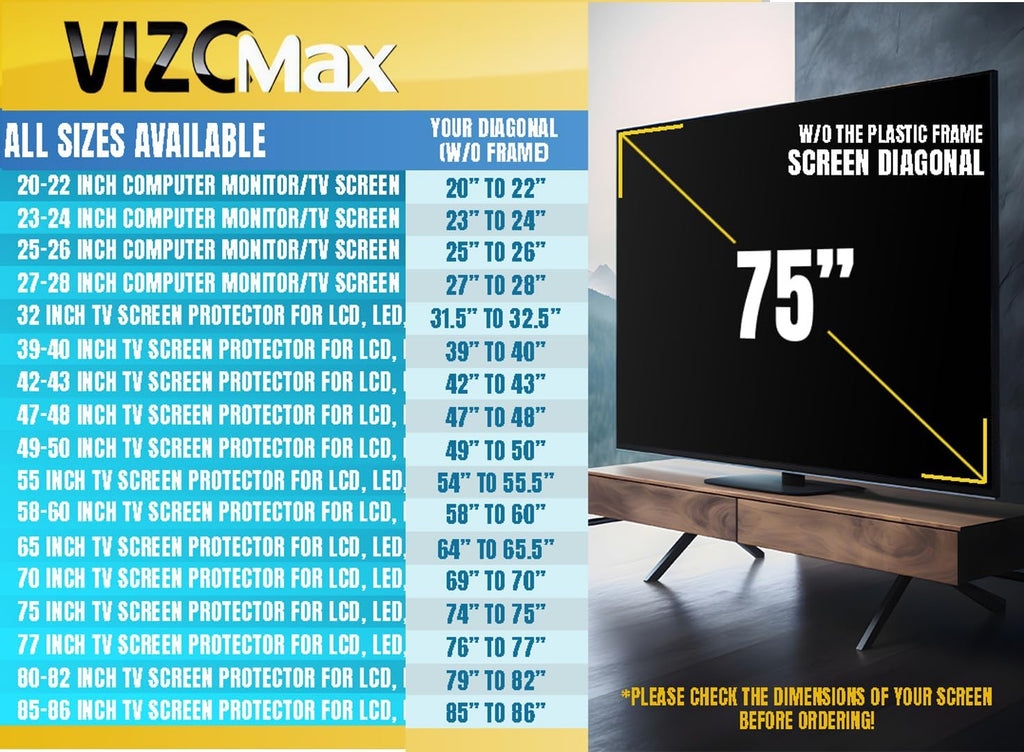 47-48 inch TV Screen Protector for LCD, LED, OLED & QLED 4K HDTV