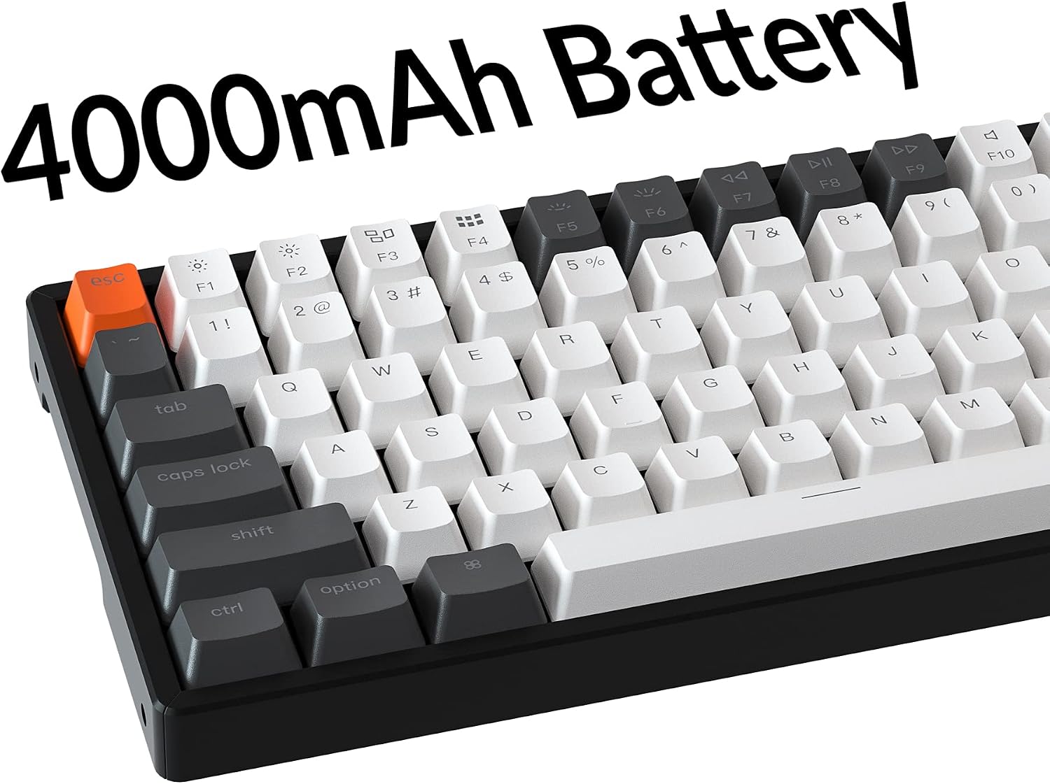Keychron K2 75% Layout 84 Keys Hot-swappable Bluetooth Wireless/USB Wired Mechanical Keyboard with Keychron Super Red Switch/Double-Shot Keycaps/RGB Backlight/Aluminum Frame for Mac Windows Version 2