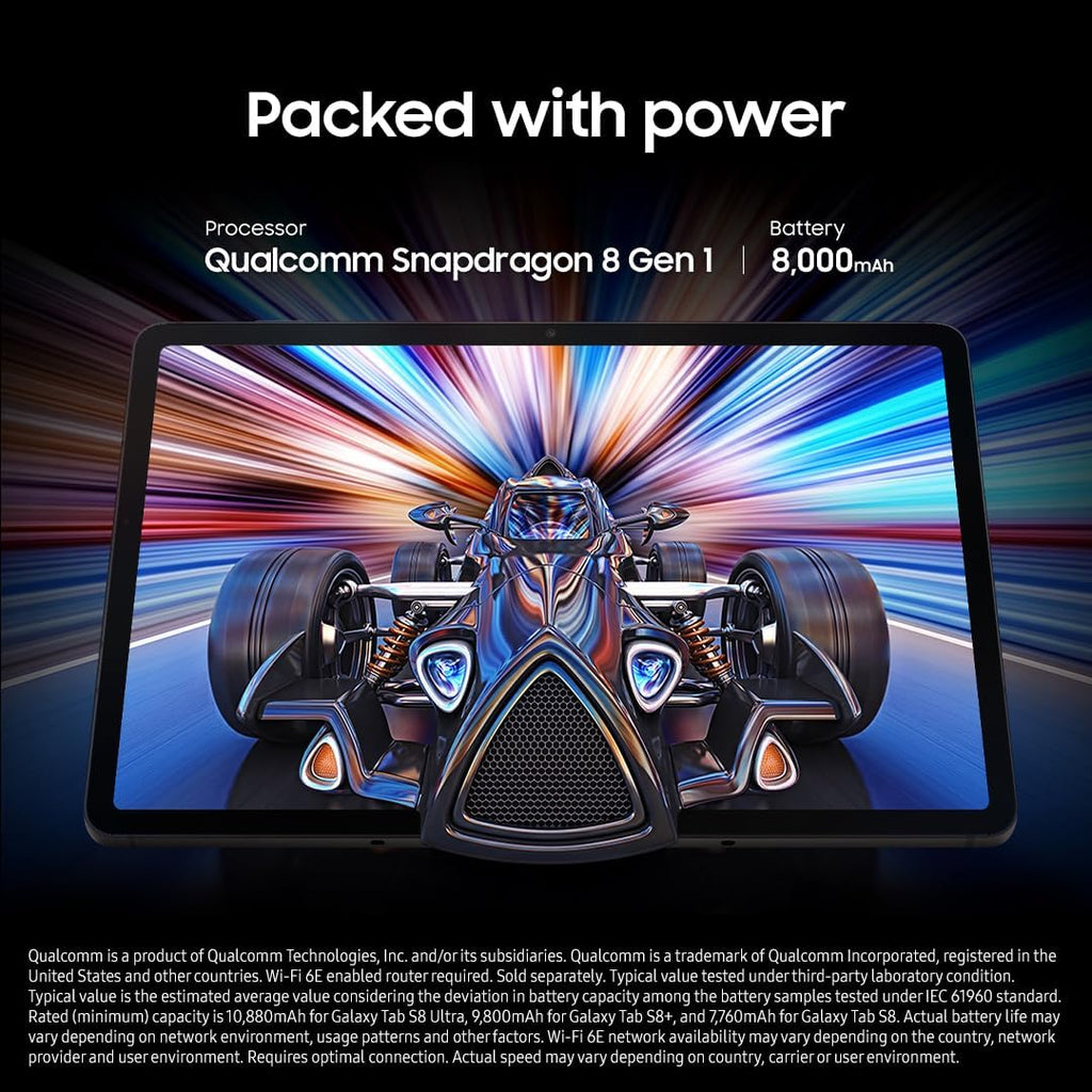 Samsung Galaxy Tab S8 11' 128GB WiFi 6E Android Tablet, PC Experience, Large LCD Screen, S Pen Included, Ultra Wide Camera, Expandable Memory, Long Lasting Battery, US Version, 2022, Graphite