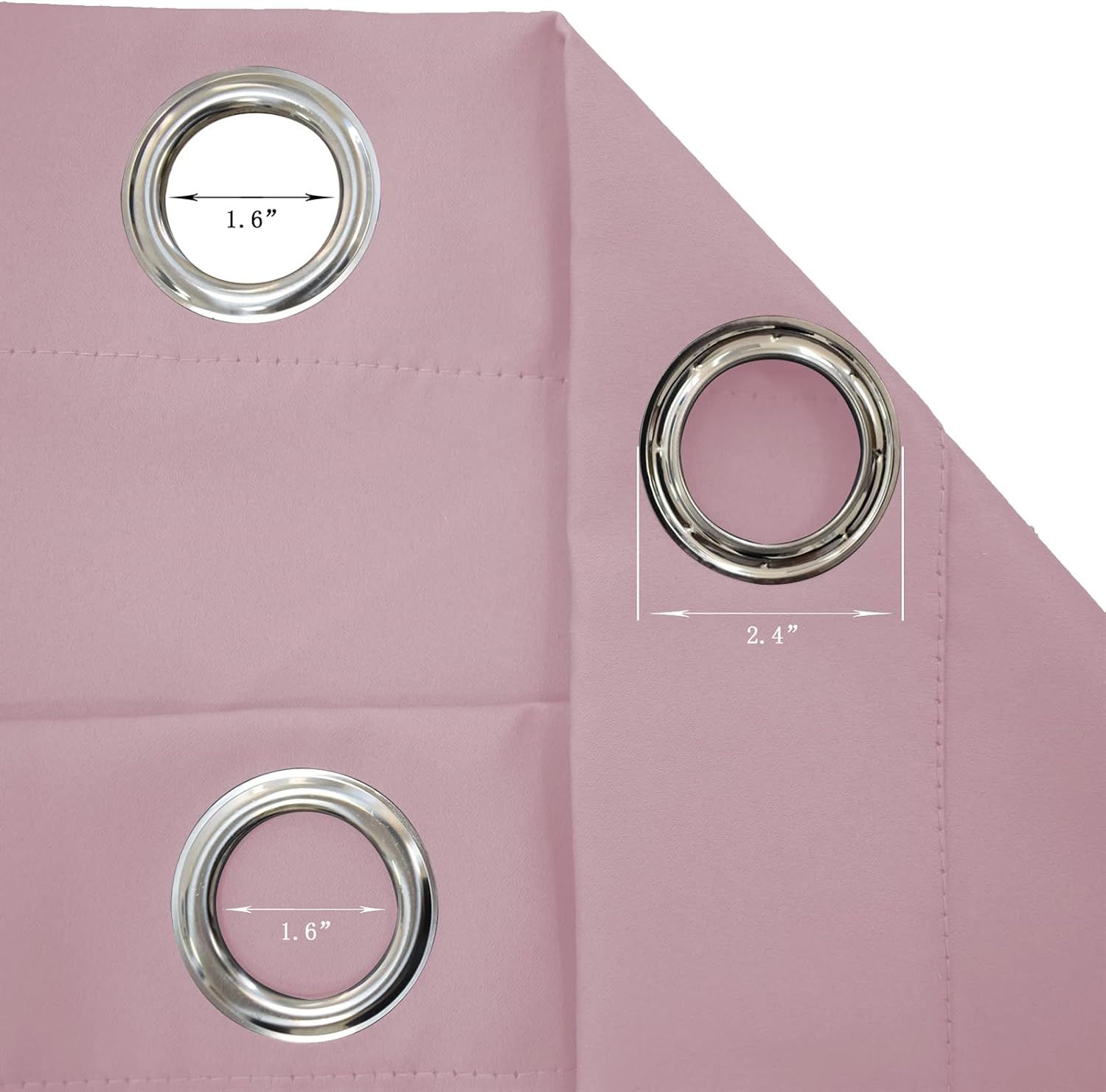 SK Studio Outdoor Curtains for Patio Waterproof Sunlight Block Rustproof Grommet Top and Bottom Windbreak Privacy Curtain for Gazebo, Front Porch, Pergola, 2 Panels, Light Pink, 100' W x 96' L