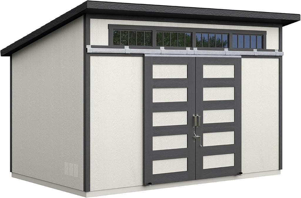 Handy Home Products Palisade 12x7.5 Do-it-Yourself Wooden Storage Shed with Floor Kit- Does not Include Paint and Roofing Shingles