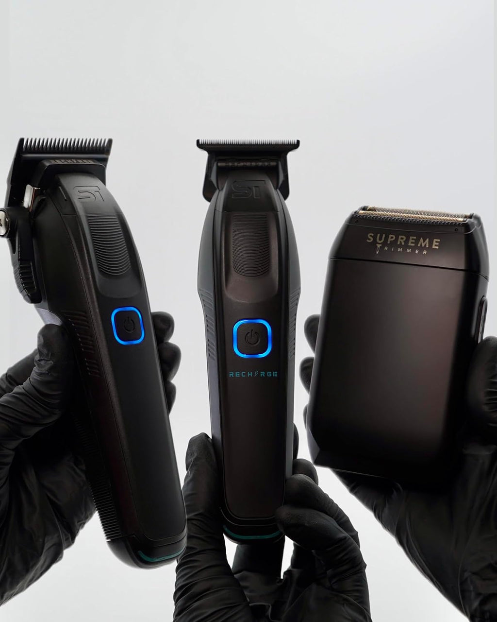 Supreme Trimmer 3-in-1 Recharge Hair Clipper, Beard Trimmer & Crunch Foil Shaver Combo | Removable Batteries, Smart USB Charging Base, Master Barber Set | STB775 + STF602