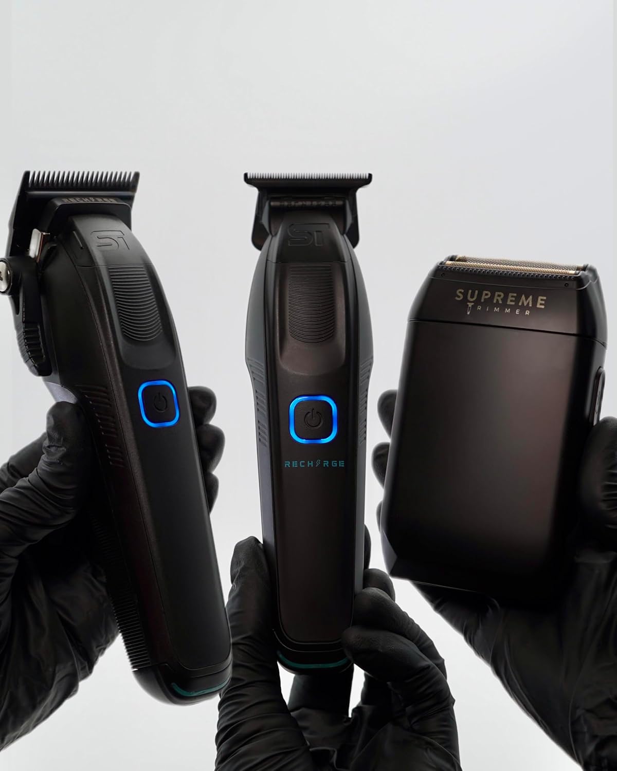 Supreme Trimmer 3-in-1 Recharge Hair Clipper, Beard Trimmer & Crunch Foil Shaver Combo | Removable Batteries, Smart USB Charging Base, Master Barber Set | STB775 + STF602