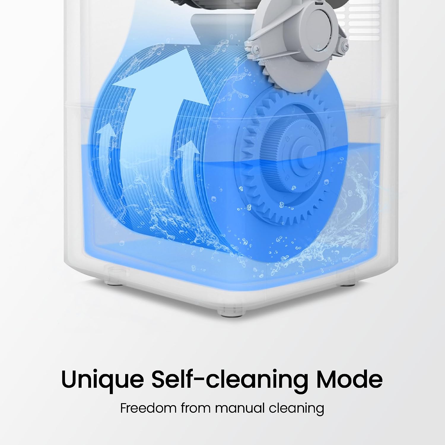 smartmi Evaporative Humidifiers, Cool No Mist Humidifiers for Bedroom, Air Humidifiers for Baby, 4L Top Fill, Self-Cleaning, Quiet, Smart APP Control, Auto Shutoff, Air-drying, Shockproof White