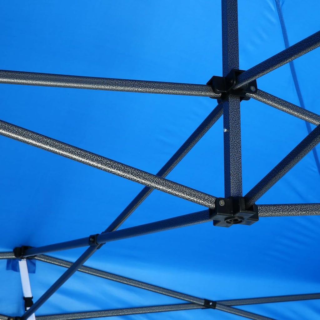 COBIZI 10x10 Pop Up Canopy Without Sidewall,Heavy Duty Canopy UPF 50+ All Season Wind Waterproof Commercial Outdoor Wedding Party Tents for Parties Canopy Gazebo with Carry Bag(10 x 10 ft White)