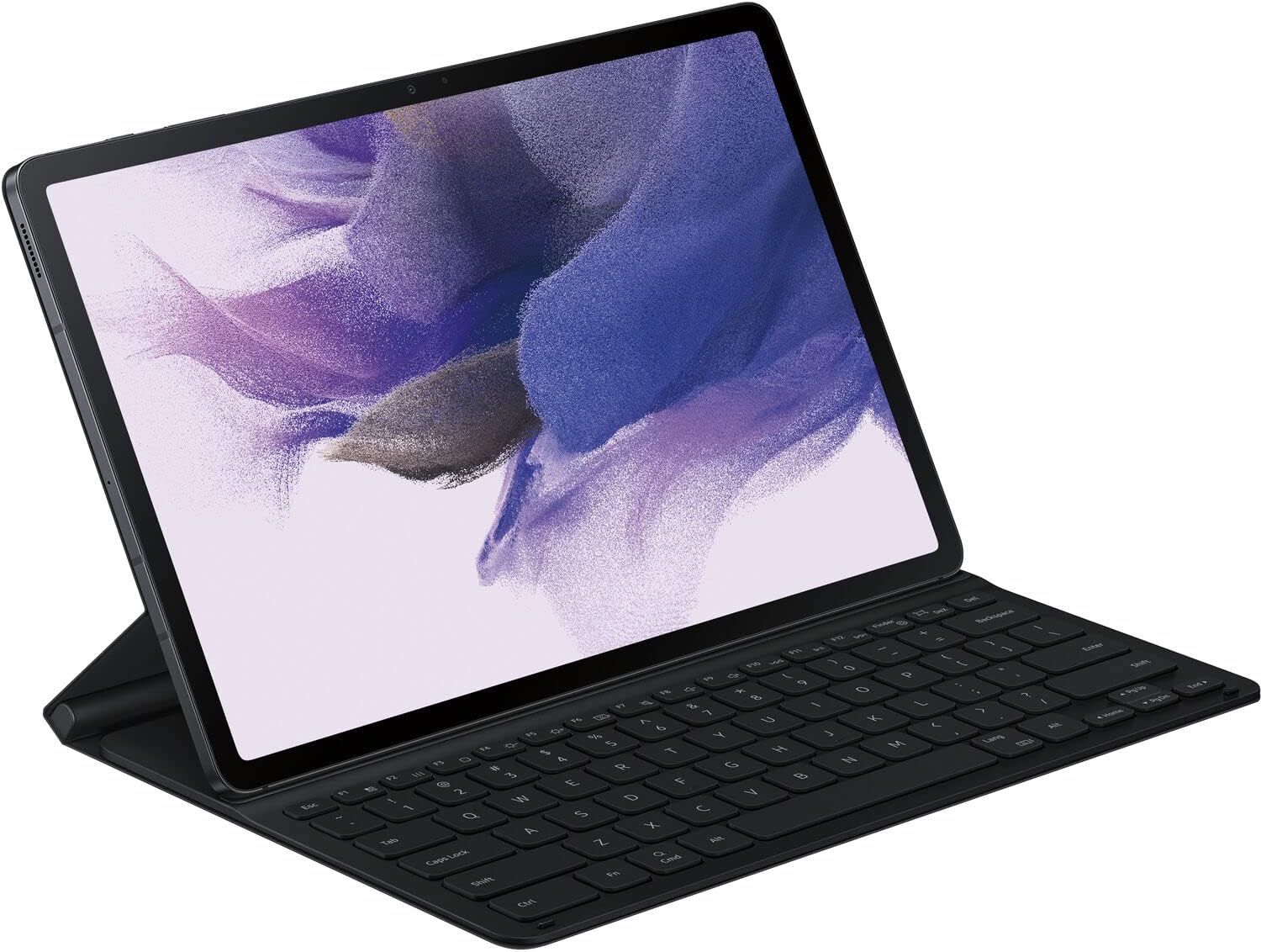 Samsung Galaxy Tab S8 and Tab S7 Book Cover Keyboard Slim, Tablet Screen Protector, Lightweight, Mobile Workstation, US Version, Mystic Black