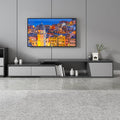 homary Extendable TV Stand with 3 Drawers Minimalist Rectangle Entertainment Center TV Console Up to 110' (70.9'W-110.2'W) (Gray)