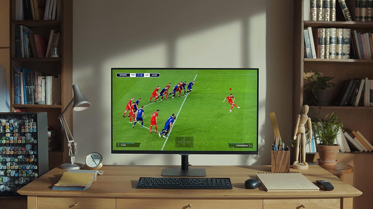 SAMSUNG M5 Series 27-Inch FHD 1080p Smart Monitor & Streaming TV (Tuner-Free), Netflix, HBO, Prime Video, & More, Apple Airplay, Bluetooth, Built-in Speakers, Remote Included (LS27AM500NNXZA)